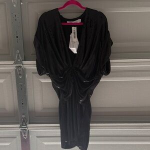 IRO Black Textured Fabric